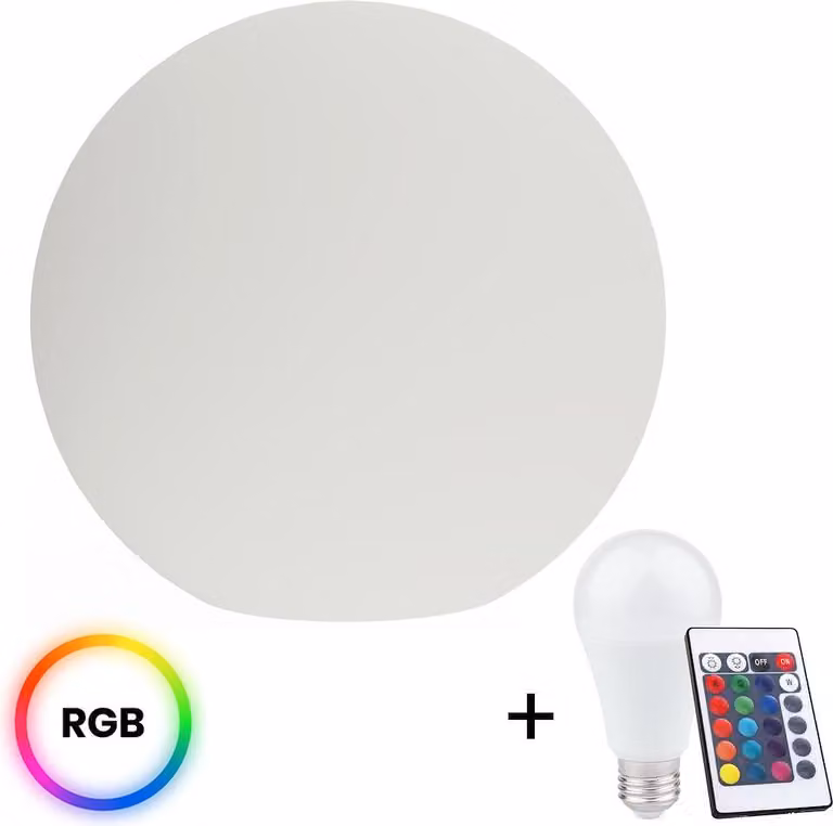 Lampada da giardino a sfera 40 cm RGB con lampadina E27 10W e telecomando IP44 Eko-Light