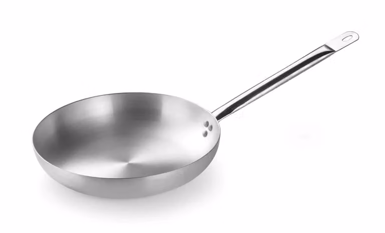 Padella svasata bassa in alluminio con manico in acciaio inox , diam. 20cm