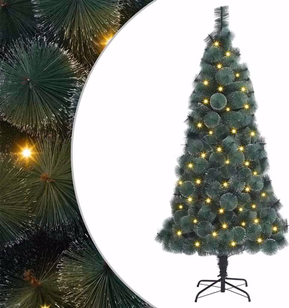 Albero di Natale artificiale preilluminato Verde 180 cm PET