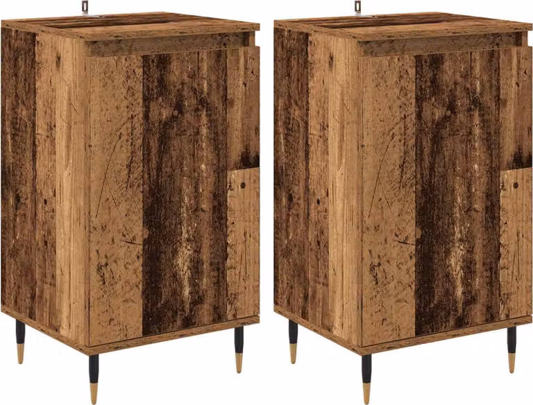 Credenza 2 pcs Legno vecchio 40 x 35 x 70 cm