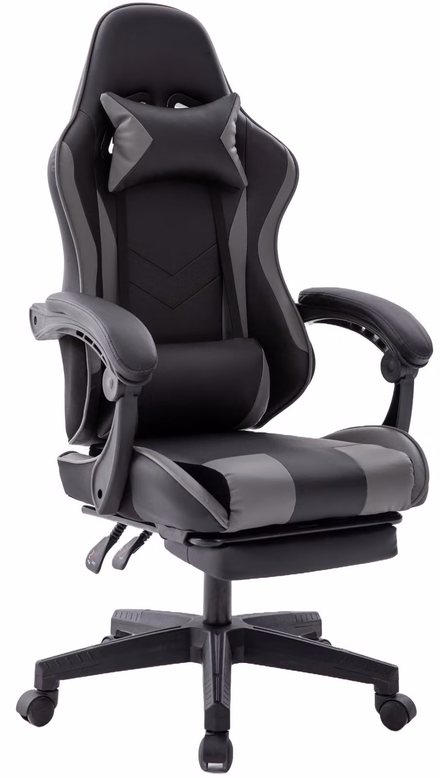 Sedia da gaming da ufficio Delman poltrona ergonomica per gamer con poggiapiedi e poggiatesta 0060GY