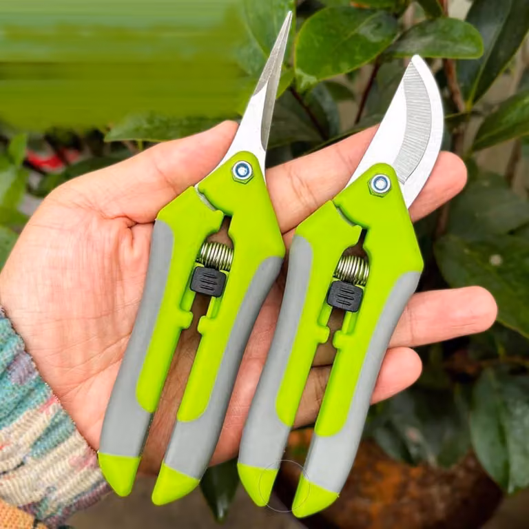 Set di 2 forbici da giardino, in acciaio inossidabile, per lavori di giardinaggio