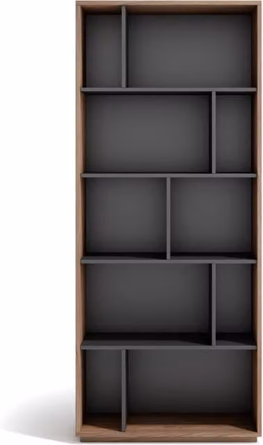 Libreria Herdasa effetto noce e grafite 191x80x32