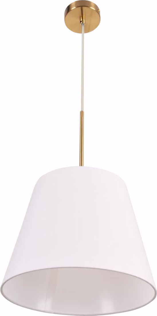 Lampada a sospensione ELEN bianco-oro 1xE27x20W in tessuto, dimensioni: 150x30x30 cm, IP20, Polux