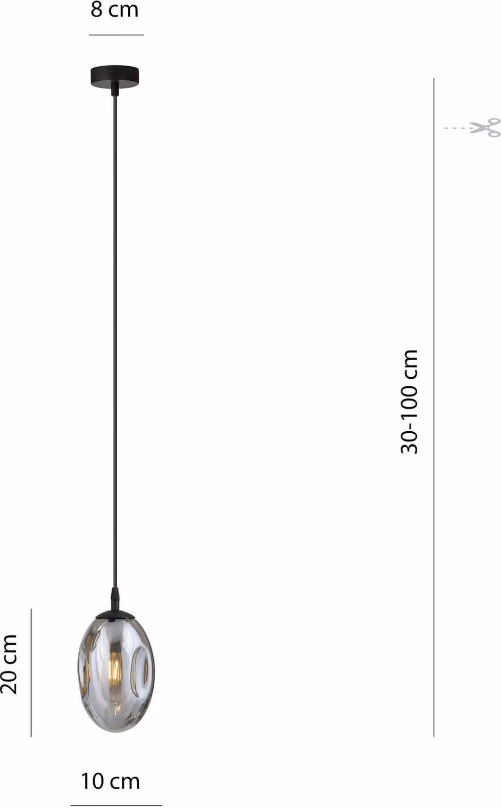 Lampada a sospensione Emibig E14 10W ASTRAL con paralume color grafite 1266/1