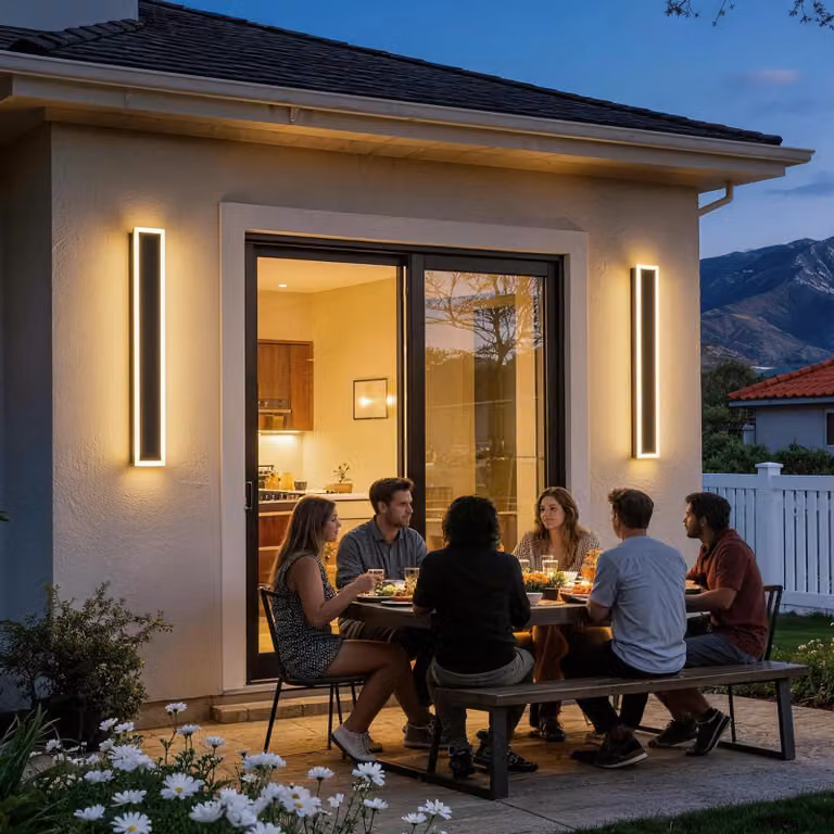 Lampada da esterno, 120 cm, confezione da 2, luce bianca calda 3000K, ferro/acrilico, LED