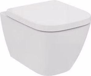 Pacchetto WC sospeso i.life S senza bordo, con sedile WC a chiusura ammortizzata bianco bianco