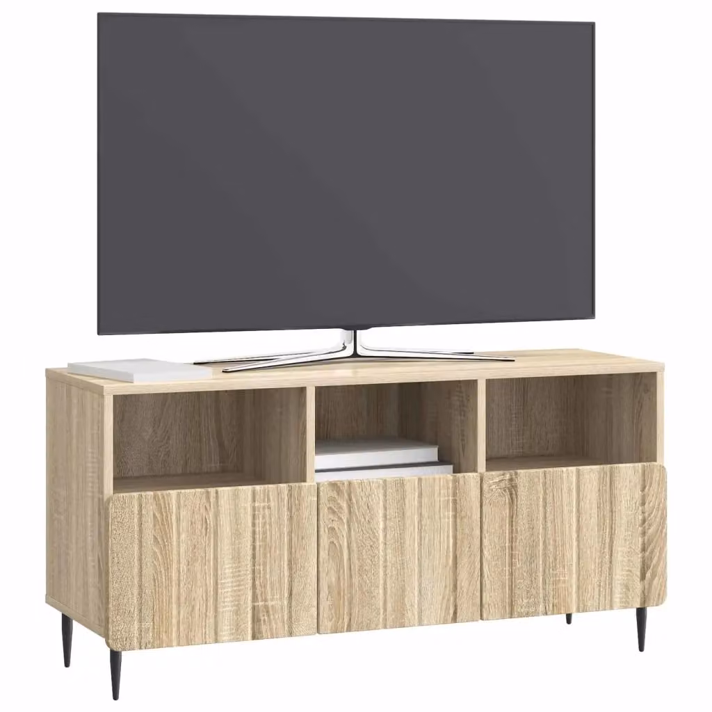 Mobile TV-Credenza Moderno Design In Rovere Sonoma Marrone L: 102 cm, P: 34,5 cm, H: 50 cm – 2