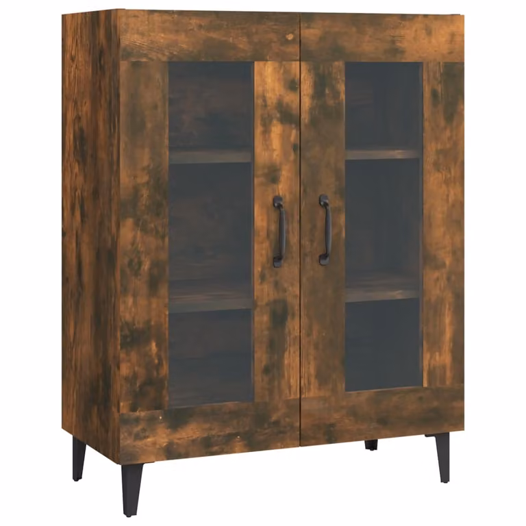 Credenza Rovere Fumo 69,5x34x90 cm in Legno Multistrato
