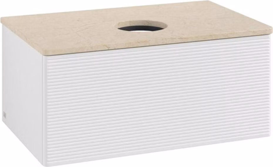 Mobiletto V&B con struttura frontale - illuminazione Antao 80x36x50cm, WBP botti. Lac