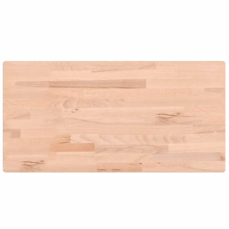 Piano Bagno 100x50x1,5 cm in Legno Massello di Faggio