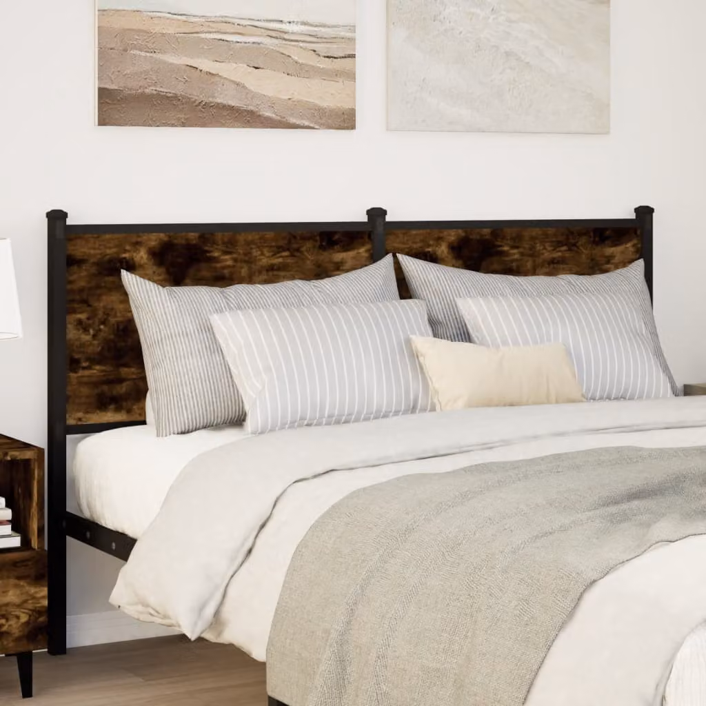 vidaXL Testiera di Ricambio Rovere Fumo 140 cm Legno Multistrato