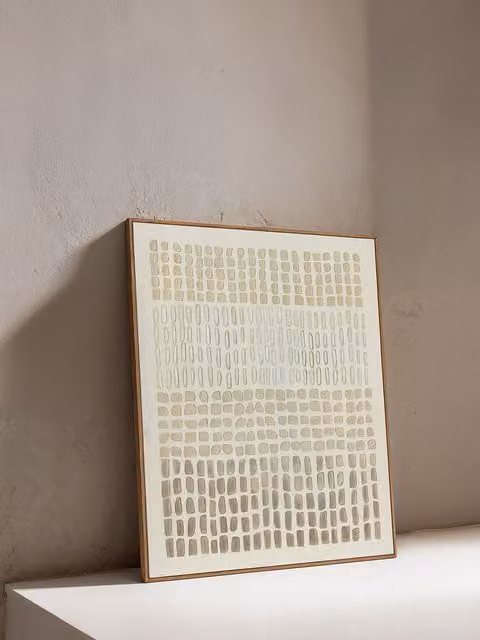 Quadro astratto Nui Kenay Home, colori beige e marrone, L: 80 cm, H: 100 cm – 1