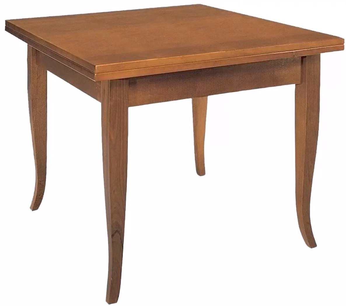 Tavolo quadrato allungabile a libro in legno di pino marrone Mobili 2G L/P: 100 x 100 cm, H: 79,5 cm – 1