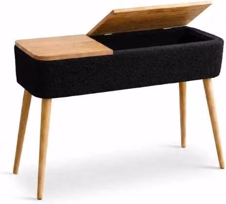 Credenza in legno "Sole" - 90 x 30 x 90 cm - Nero