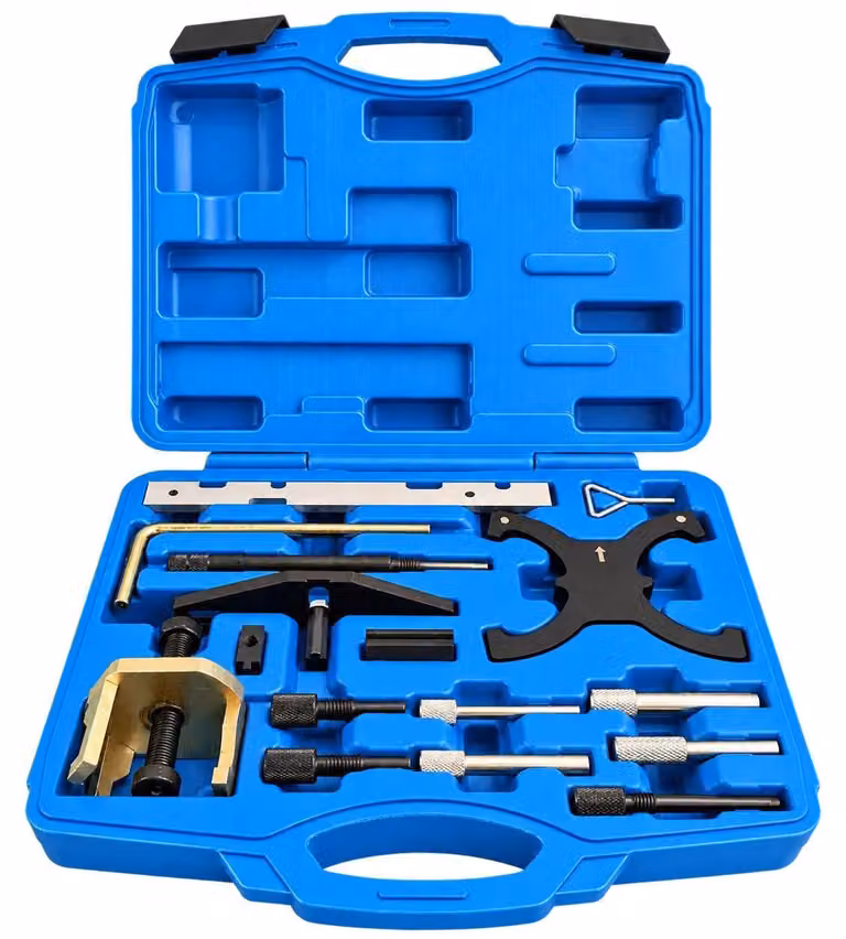 Kit-set messa in fase motori, attrezzi per il bloccaggio della cinghia di distribuzione dell'albero a camme del motore, compatibile con BMW N47 N57 serie X1 X3 X5