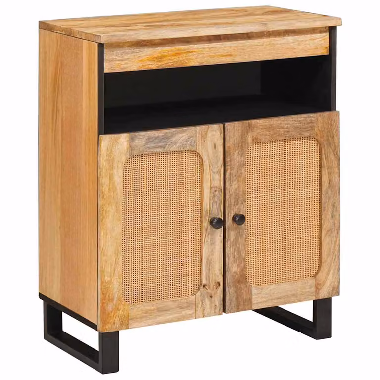Credenza moderna vidaXL in legno di mango massello marrone L: 60 cm, P: 33 cm, H: 75 cm