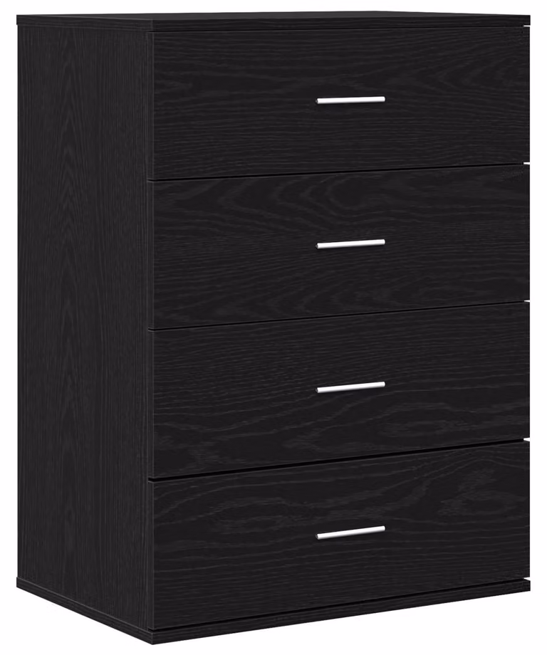 Credenza Rovere Nero 60 x 39 x 80 cm Legno multistrato