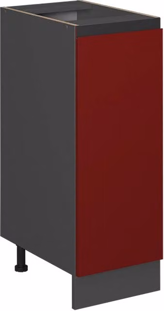 Armadio cucina dispensa alto R-Line Rosso/Antracite 30 cm Forma a J, senza piano di lavoro Vicco