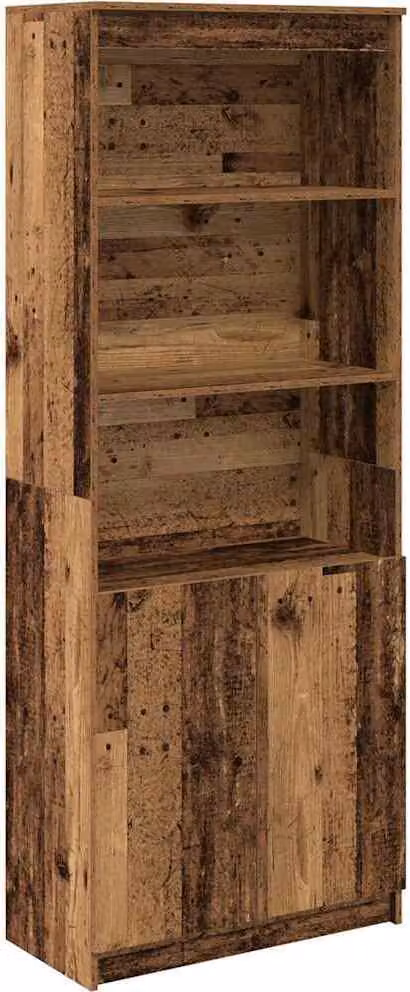 Credenza Legno Antico 70x35x180 cm in Legno Multistrato