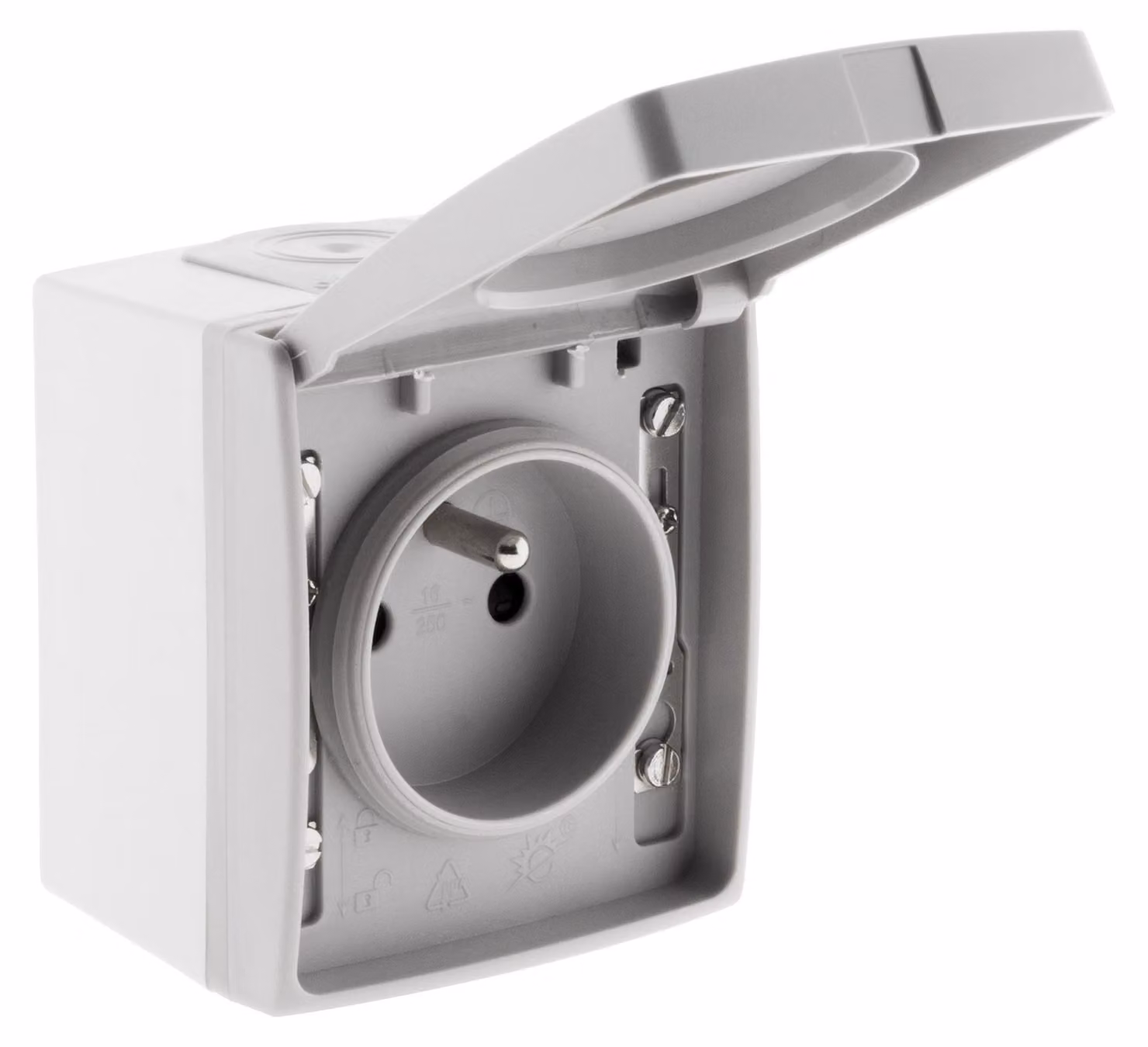 Zenitech - Presa da 16 A, 2 poli + terra, IP55, impermeabile - Orok