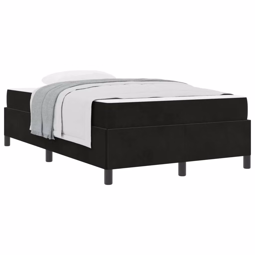 Struttura letto imbottita vidaXL in tessuto e legno nero L 120 x P 200 cm – 2