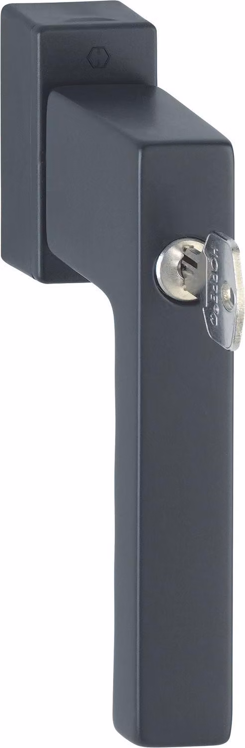 Maniglia HOPPE per finestra TOULON cilindro di chiusura Secustik, VK 32-42 mm, nero opaco