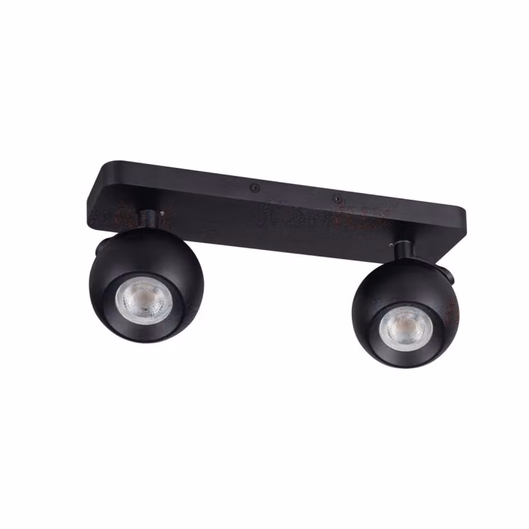 Kanlux GALOBA lampada da parete/soffitto in alluminio, nero, 2x35W GU10, dimmerabile