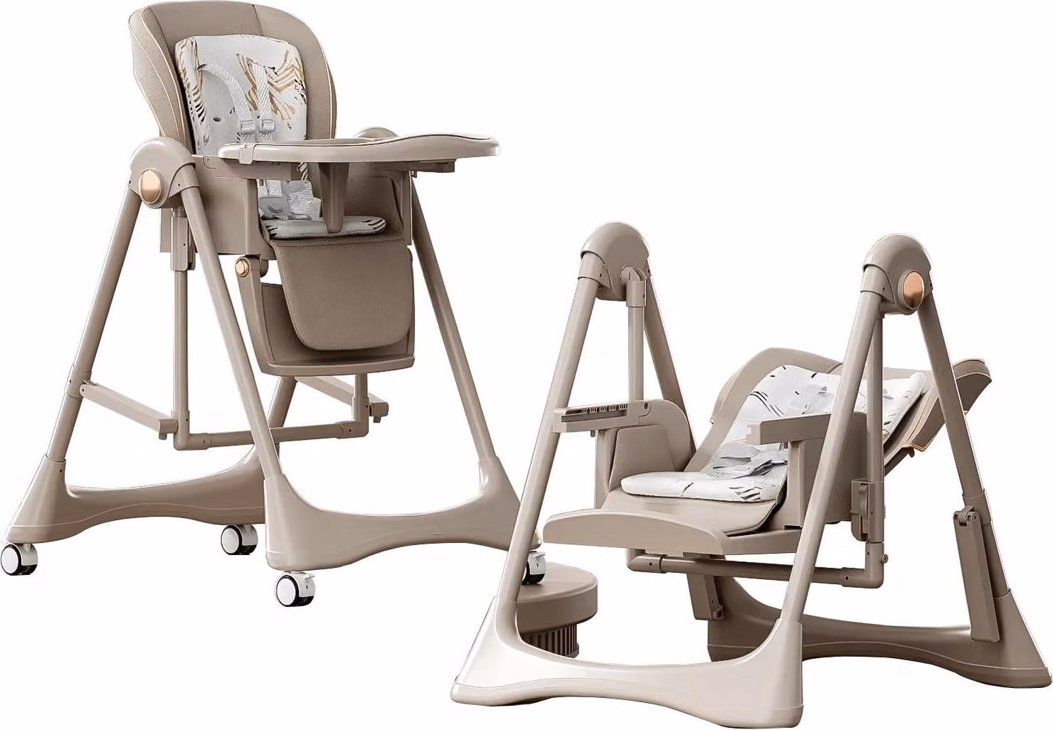 Sedia da pranzo, seduta regolabile, design salvaspazio, KAKI