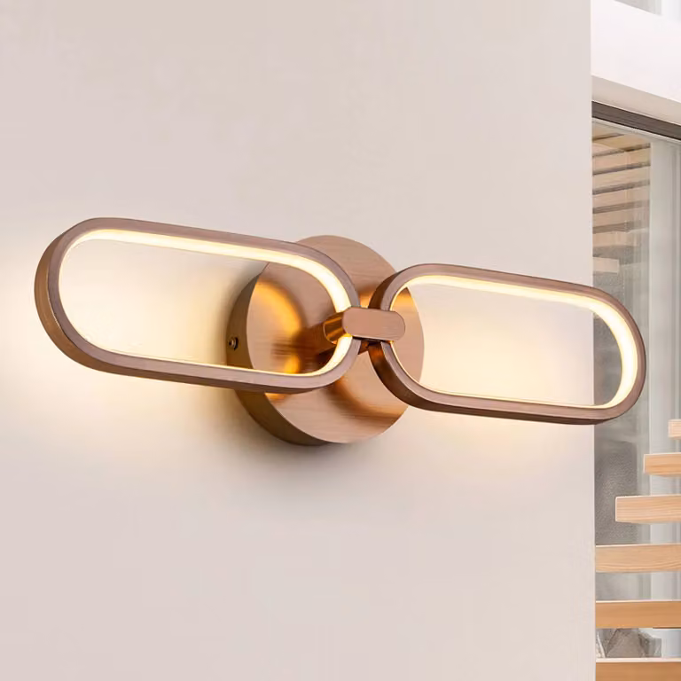 Schuller Valencia Applique da parete a LED Colette, Ottone / Oro, Soggiorno / Sala da pranzo, Alluminio, Moderno, Applique a LED