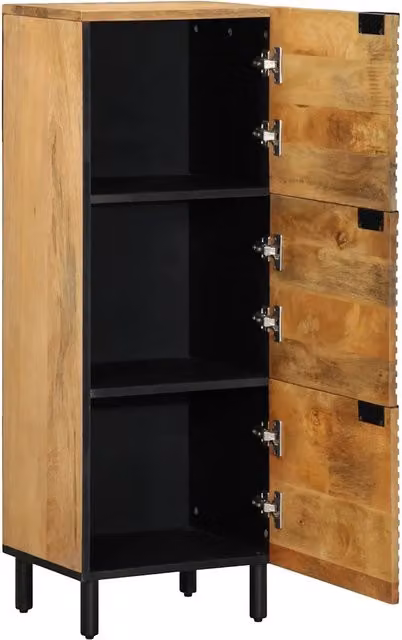 Credenza in legno di mango e metallo stile industrial marrone vidaXL L: 40 cm, P: 33 cm, H: 110 cm
