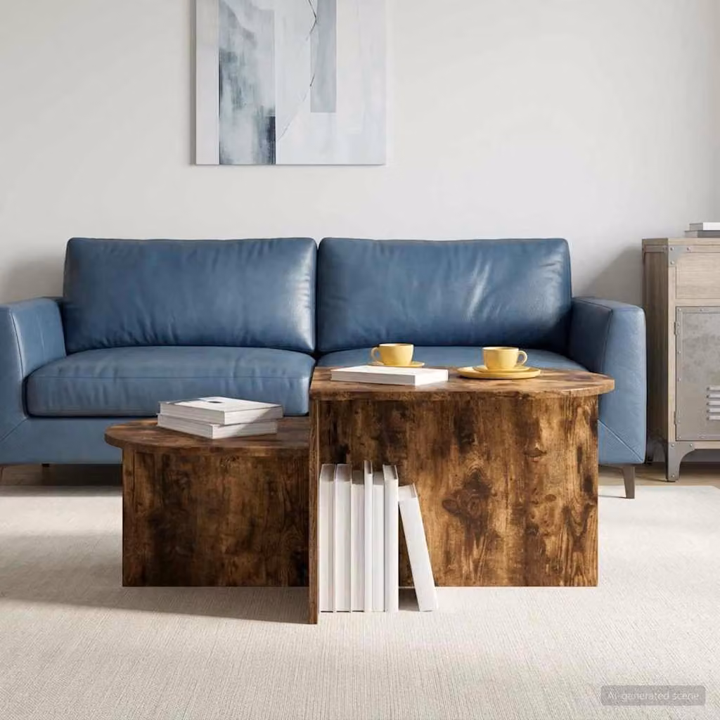 Maison Exclusive - Tavolino da caffè in legno impiallacciato noce, dimensioni 100 x 50 x 40 cm