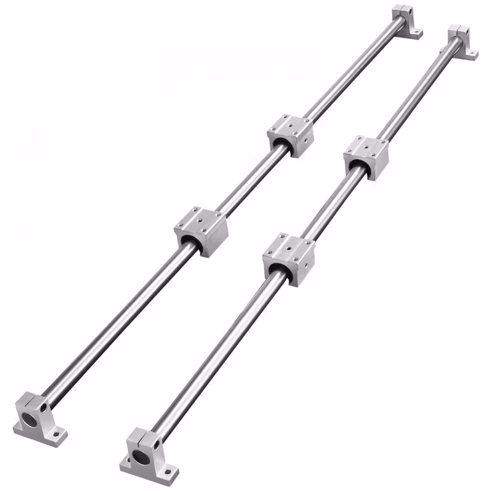 Set di guide lineari, SFC20 1200 mm, 2 pezzi - Guide SFC20 1000 mm, 39,4 pollici, 4 pezzi blocchi di scorrimento SC20, 4 pezzi supporti per guide - Set di guide lineari e cuscinetti per macchine automatizzate
