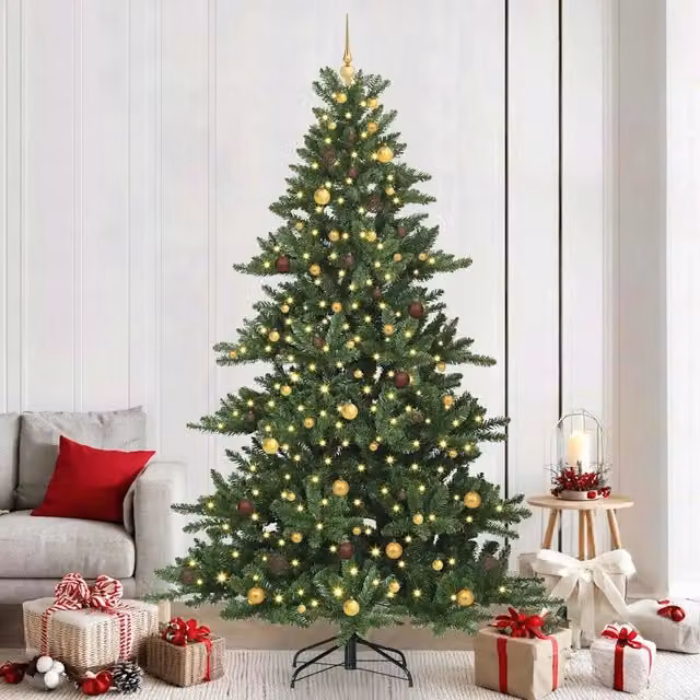 Albero di Natale artificiale verde vidaXL con rami pieghevoli, Altezza: 240 cm – 1