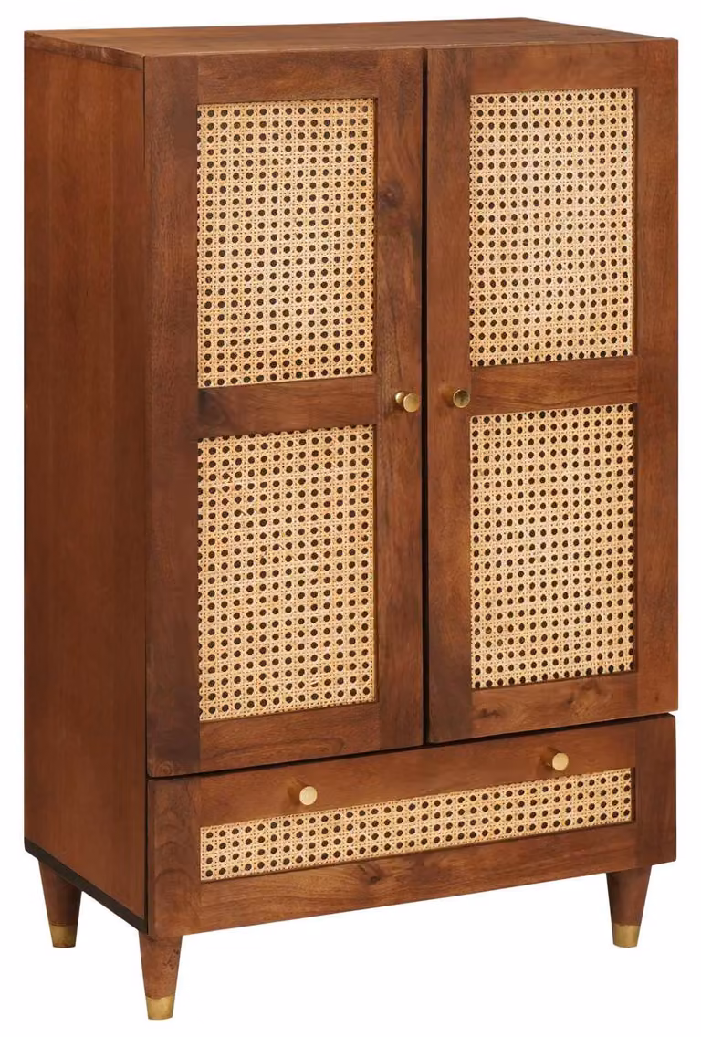 Mobile Alto Marrone 60 x 33,5 x 100 cm Legno di mango massello