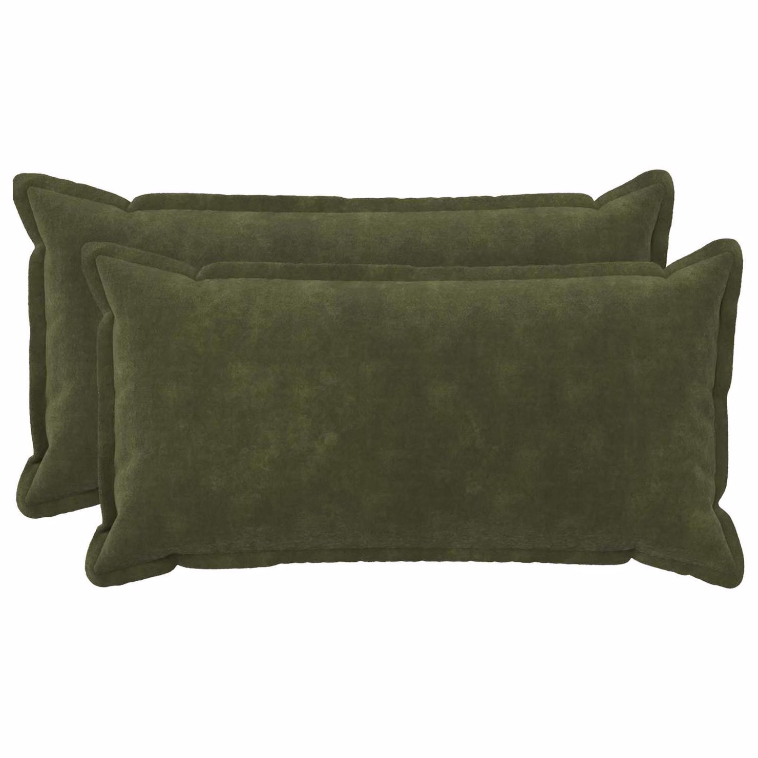 Set di 2 federe vidaXL HOUTEN in microfibra verde, L 40 cm x P 80 cm