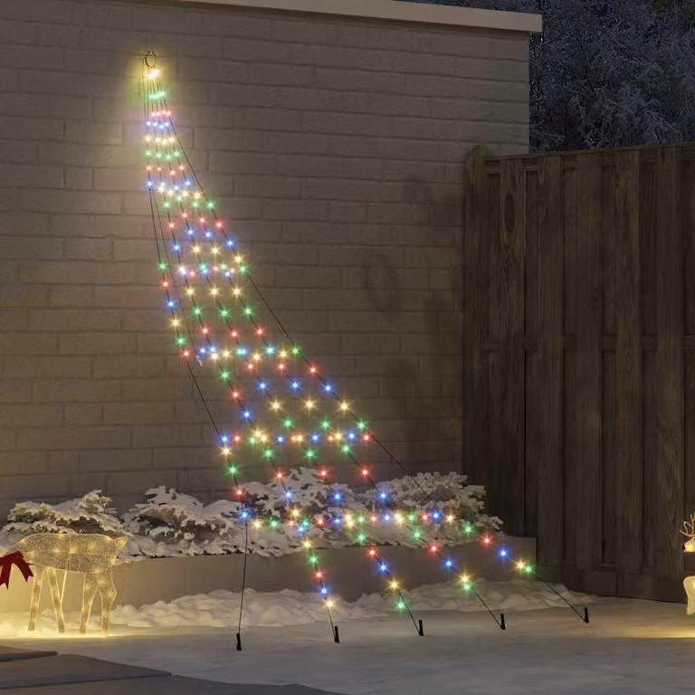 Maison Exclusive - Albero di Natale LED con picchetti Multicolore 306 cm Metallo