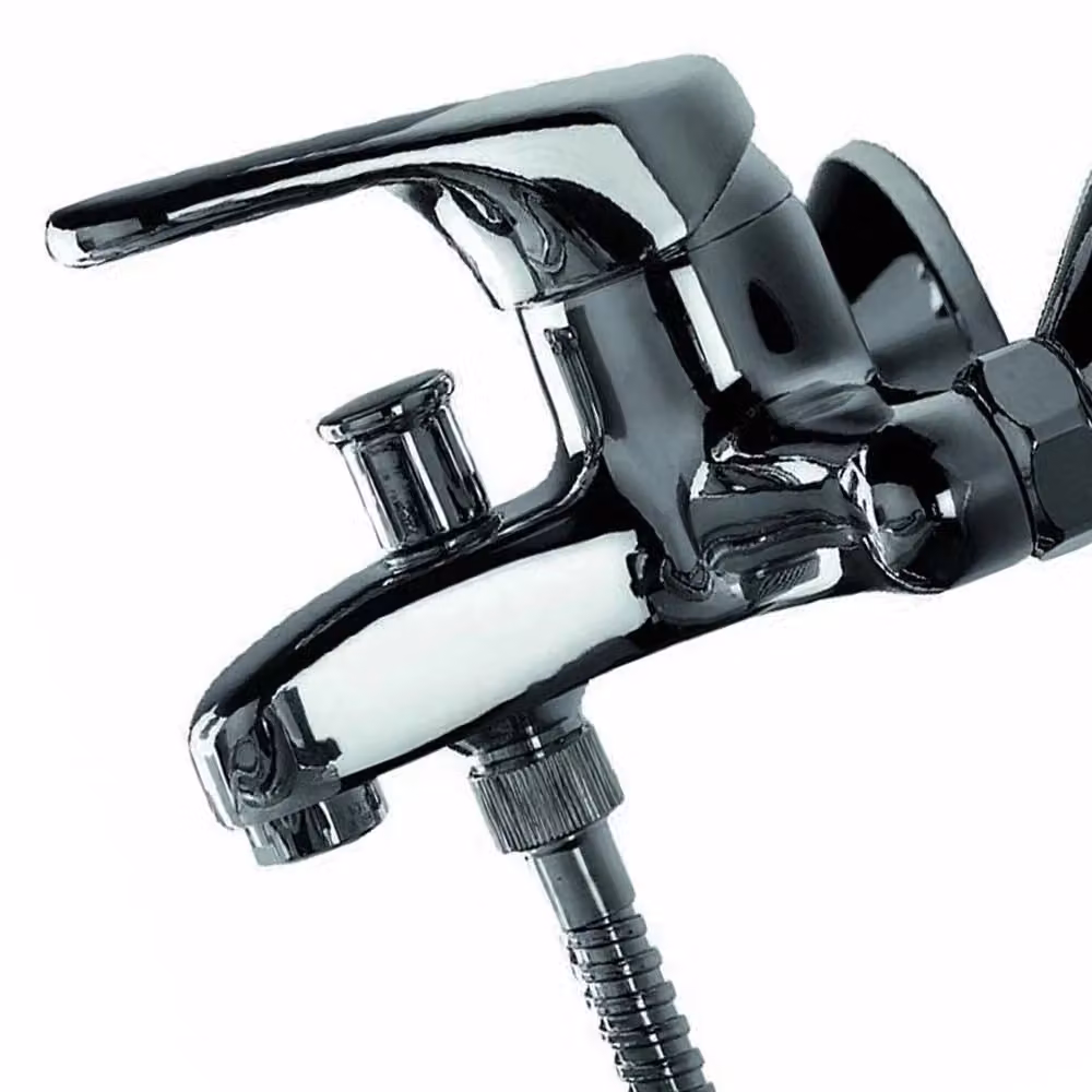 Rubinetto esterno per vasca o doccia Ideal Standard serie Idroplan in ottone cromato argento con beccuccio orientabile – 2