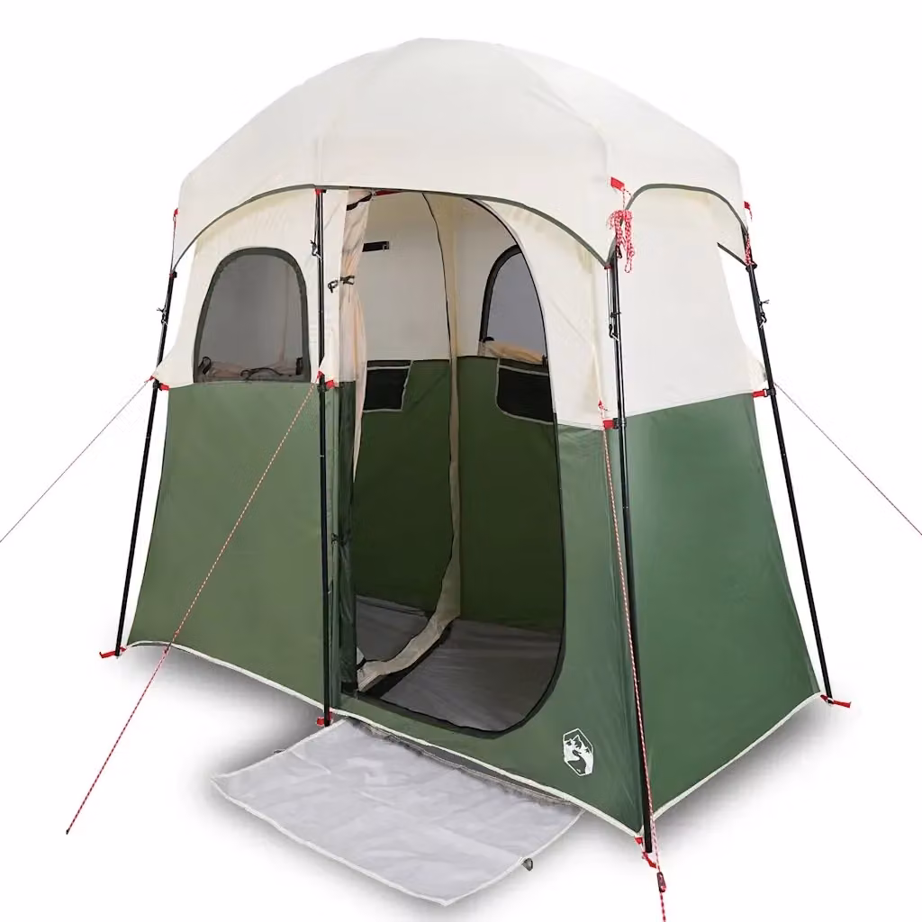Tenda da Doccia Videx per 2 Persone Verde Impermeabile in Poliestere e Fibra di Vetro L/P/H: 256 x 136 x 225 cm – 2