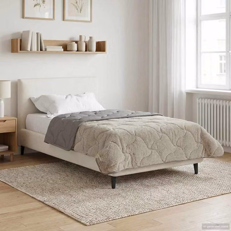 Piumino estivo reversibile in microfibra vidaXL, Grigio chiaro, L 140 x P 220 cm