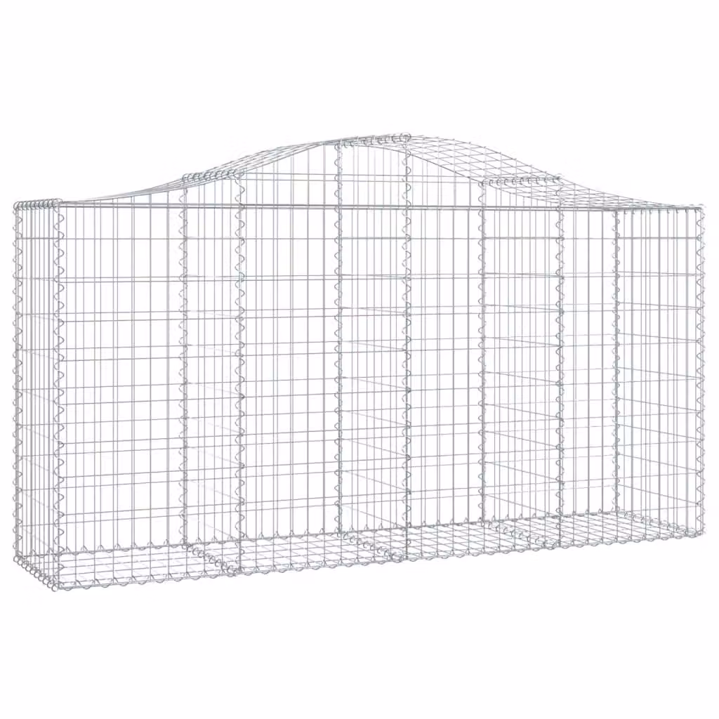 Cesto Gabbione ad Arco 200x50x100/120 cm Ferro Zincato