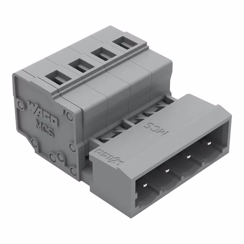 Connettore maschio a 1 filo WAGO;CAGE CLAMP®;2,5 mm²;grigio 231-604