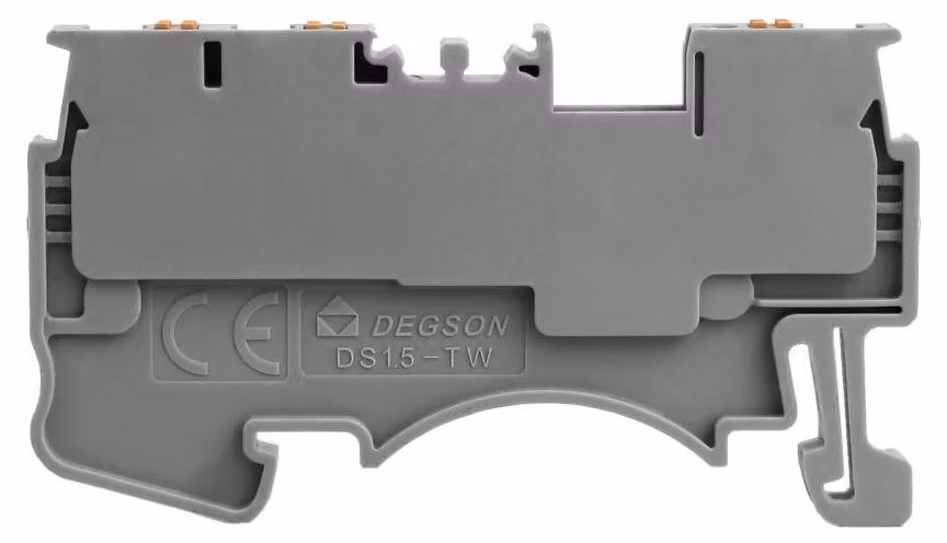 Blocco morsetti per guide DIN, sezione 1,5 mm², unipolare, con 3 conduttori, colore grigio, modello 3916