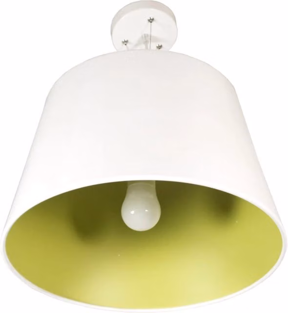 Lampada a sospensione Candellux Enyo in metallo bianca e verde, regolabile e dimmerabile, Ø 40 cm
