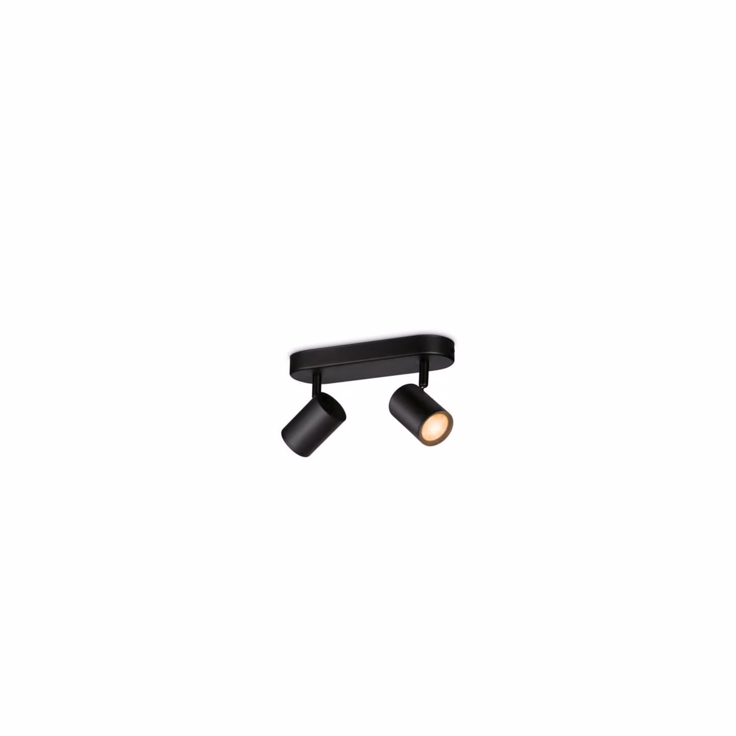 Plafoniera LED Dimmerabile RGB Smart WiFi - Bluetooth 4,9W Due faretti WiZ Imageo Nero