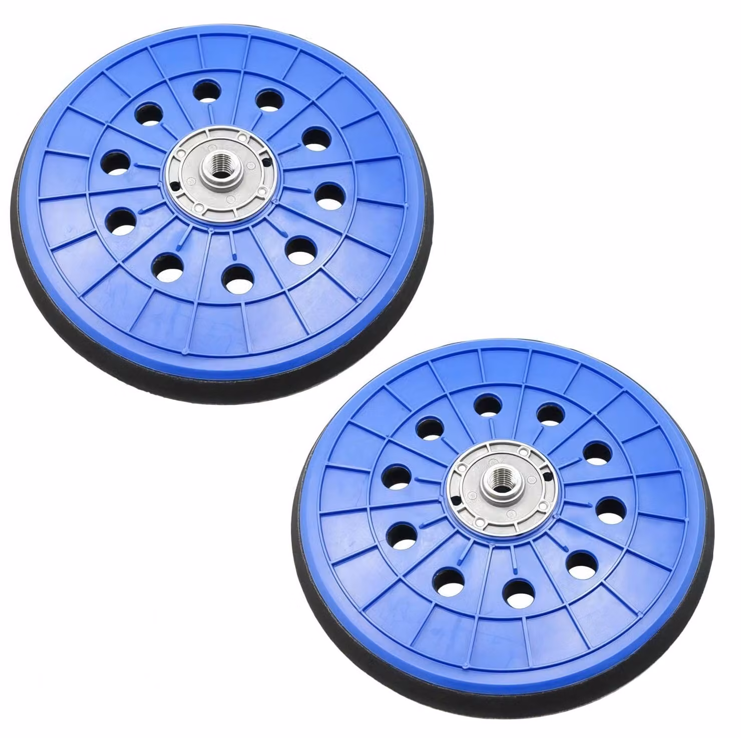2 dischi abrasivi da 215 mm, con sistema di fissaggio a velcro, per levigatrice per cartongesso