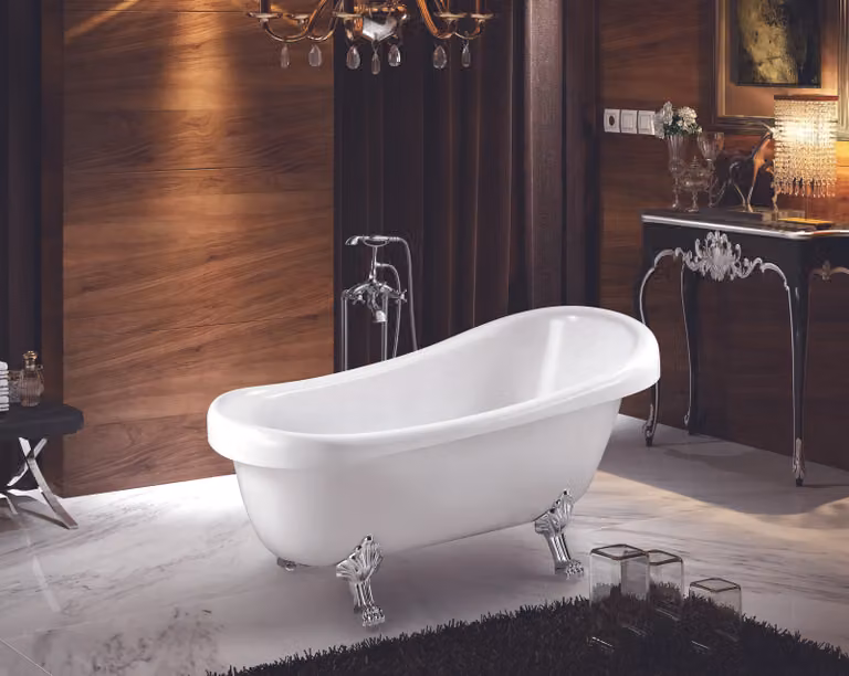 Standbadewanne Freistehende Badewanne Wanne Modern Bad Weiß Oval