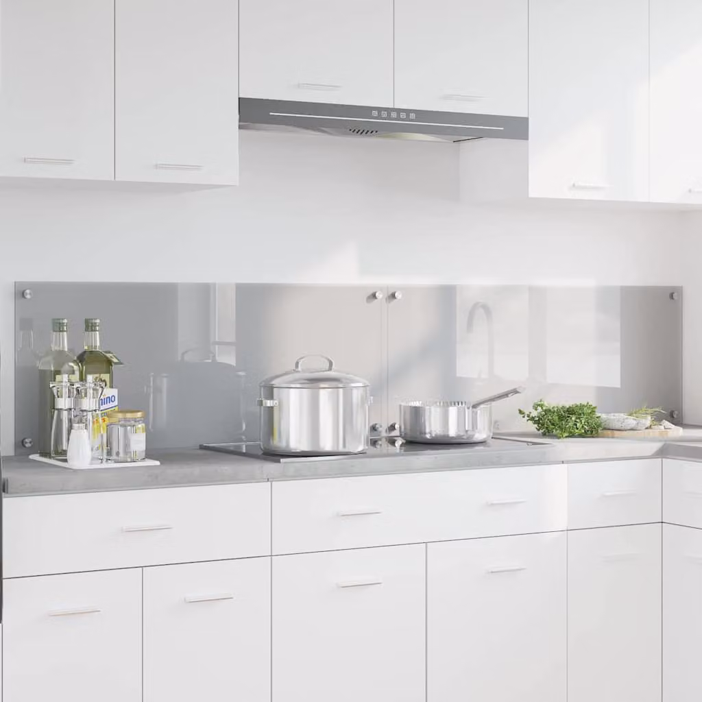 Set di 2 schienali da cucina vidaXL colore grigio, L 100 cm x P 40 cm