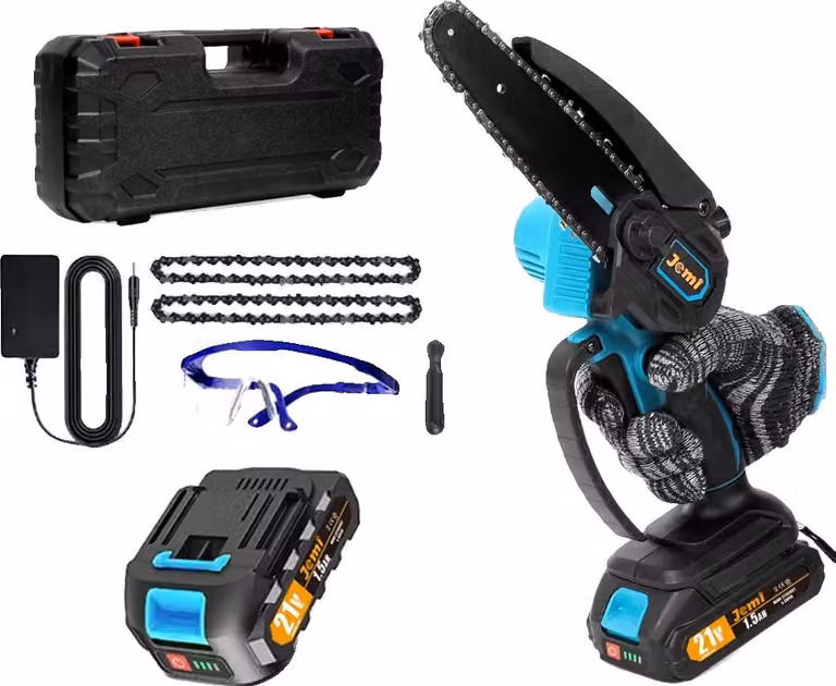 Motosega, design leggero, funzionamento efficiente della batteria, 2 batterie 2 catene, EU-a