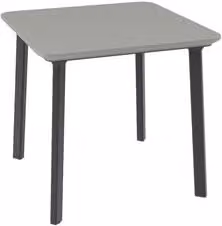 Tavolo da esterno Toomax Balcony quadrato in polipropilene Antracite e Grigio tortora L/P/H: 77 x 77 x 72 cm
